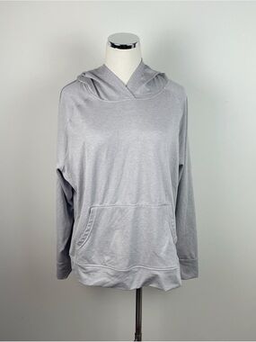 Danskin Solid Tan Brown Hooded Sweatshirt Top Women XL Extra Large Comfort